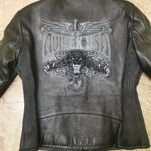 Avirex Leather Jacket (Women)(Black)